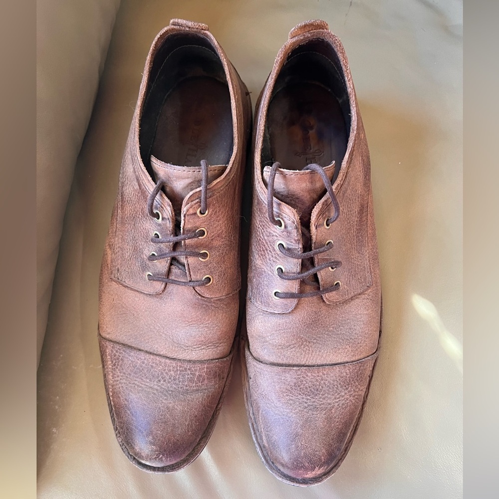 COLE haan Oxford tan shoes upper leather size men's 11.5